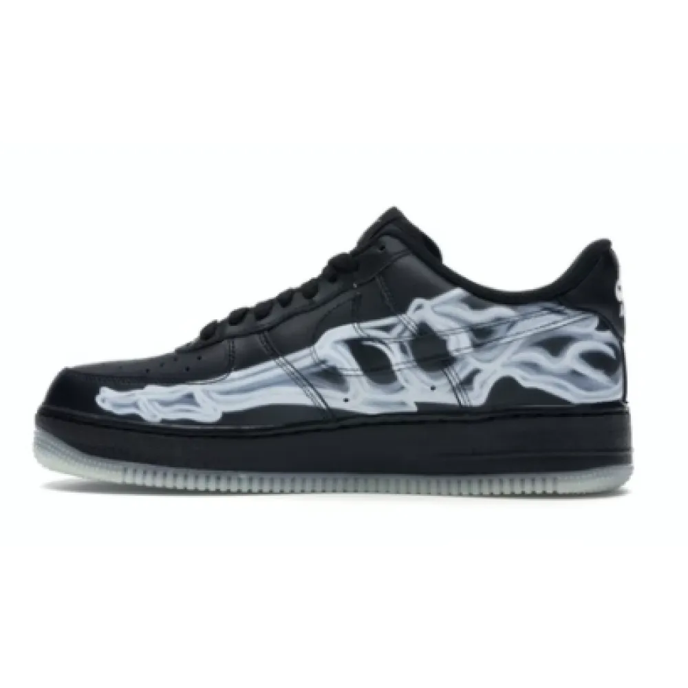 GET Air Force 1 Low Black Skeleton Halloween (2019), BQ7541 001