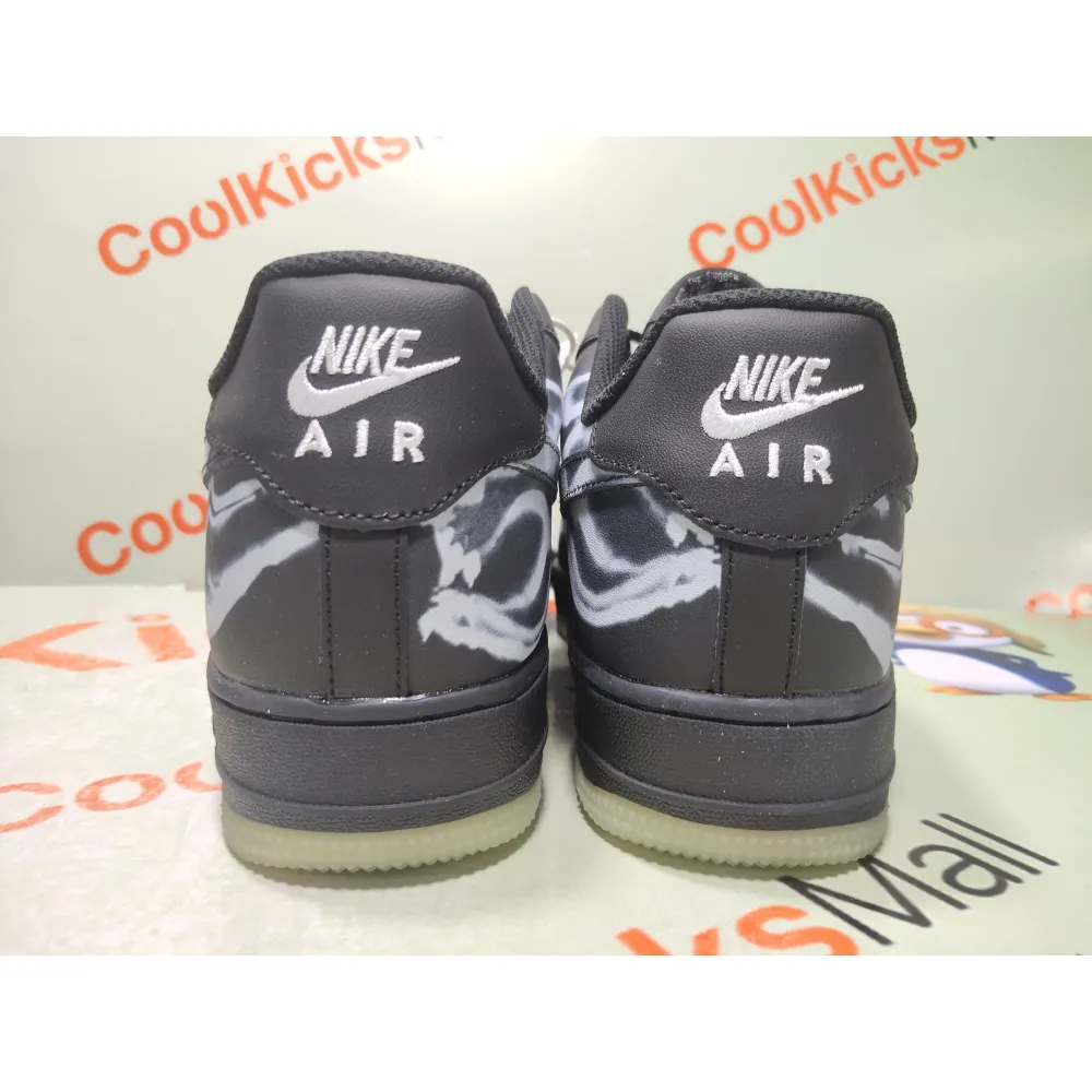 GET Air Force 1 Low Black Skeleton Halloween (2019), BQ7541 001