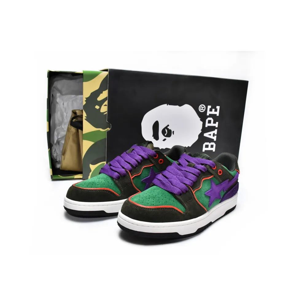 PKGoden A Bathing Ape Sk8 Sta Dark Purple Green, 1G70-191-029  