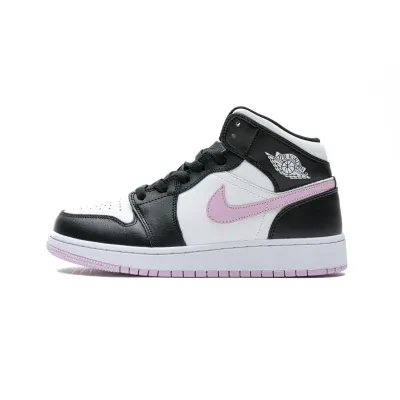 Cool Kicks | GET Air Jordan 1 Mid White Black Light Arctic Pink (GS),555112-103 01