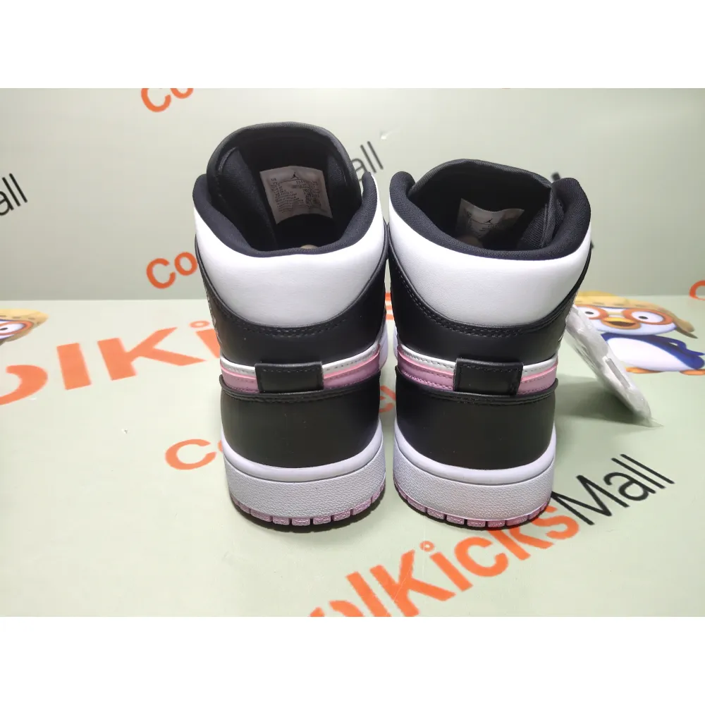Cool Kicks | GET Air Jordan 1 Mid White Black Light Arctic Pink (GS),555112-103