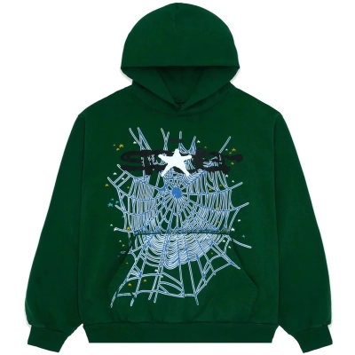 Sp5der Web Hoodie Hunter Green  01