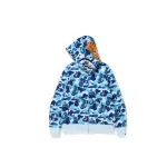 BAPE Big ABC Camo Shark Full Zip Hoodie Blue