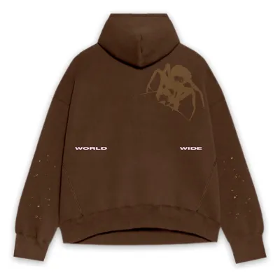 Sp5der Thug Hoodie Brown 02