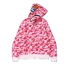 💖Free shipping💖 BAPE ABC Camo Shark Full Zip Hoodie Pink