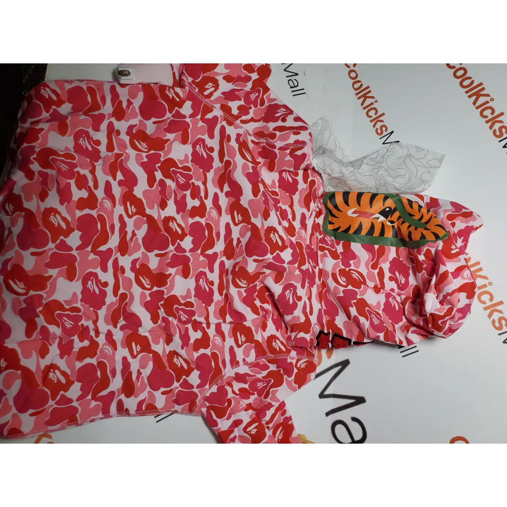 💖Free shipping💖 BAPE ABC Camo Shark Full Zip Hoodie Pink
