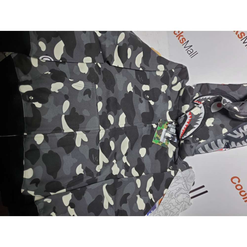 BAPE Color Camo Shark Full Zip Hoodie Black
