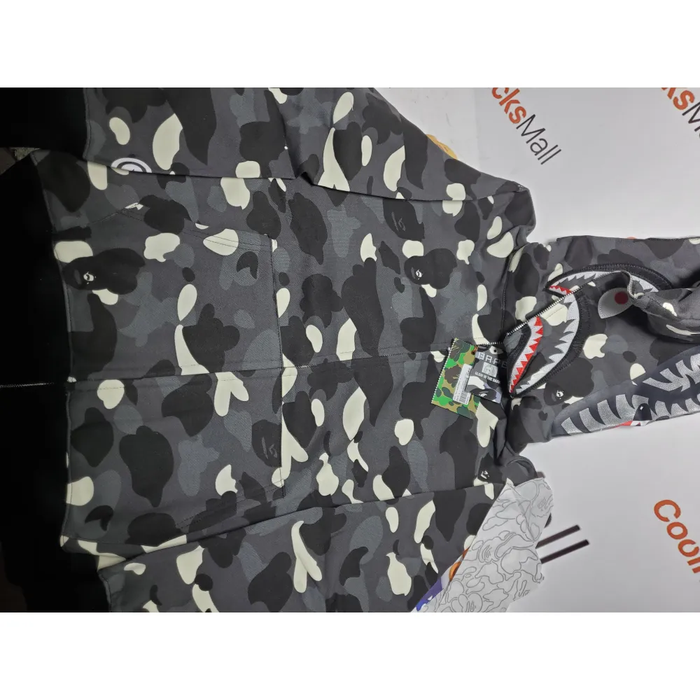 BAPE Color Camo Shark Full Zip Hoodie Black