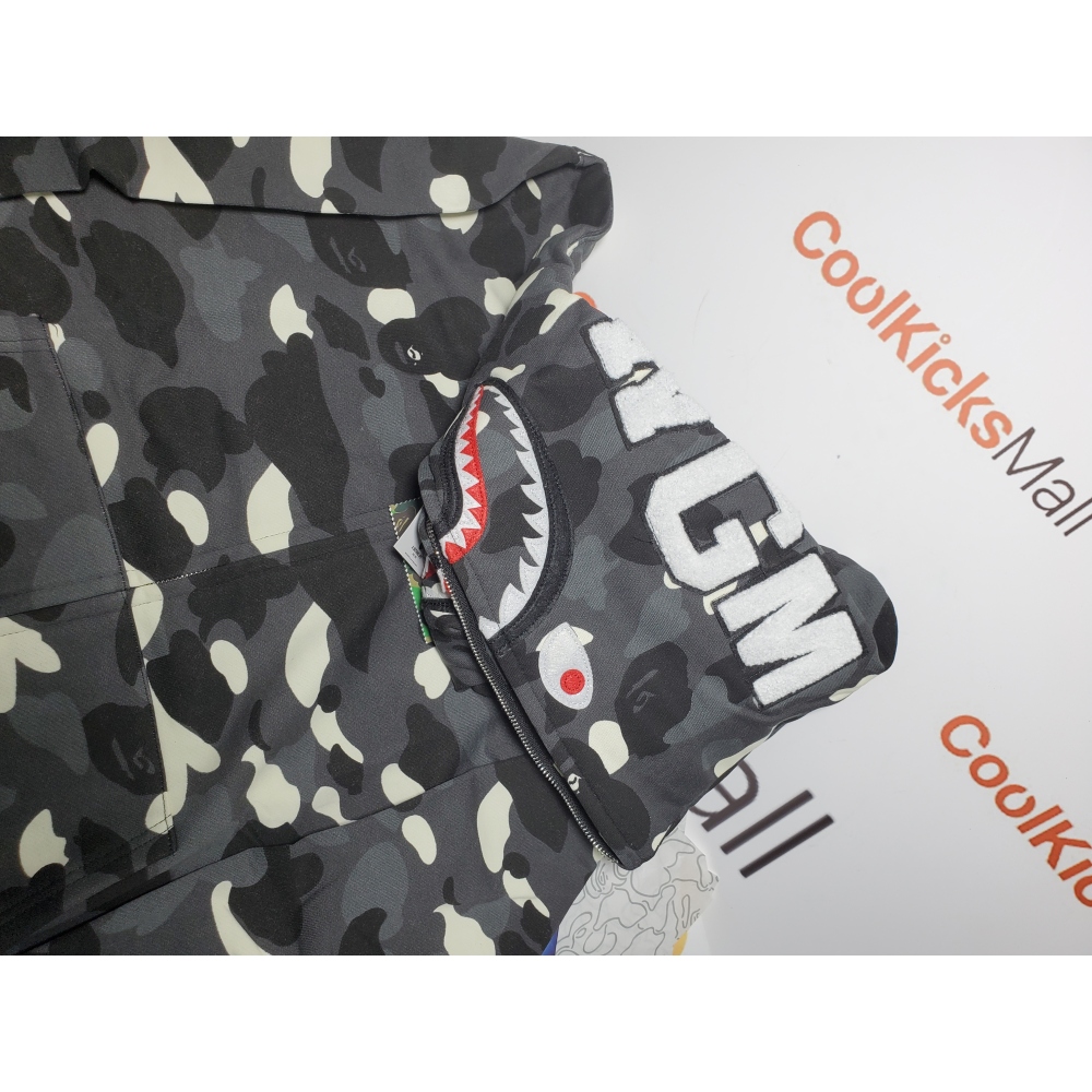 BAPE Color Camo Shark Full Zip Hoodie Black
