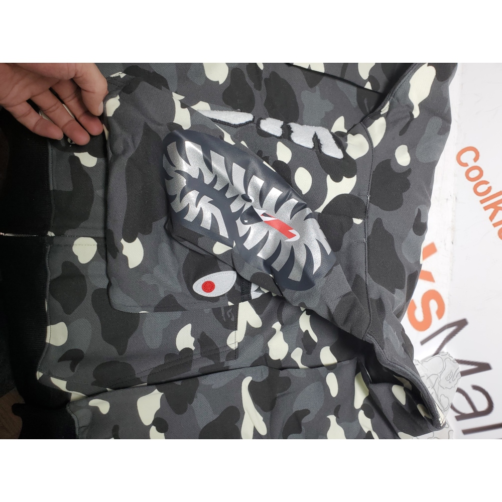 BAPE Color Camo Shark Full Zip Hoodie Black