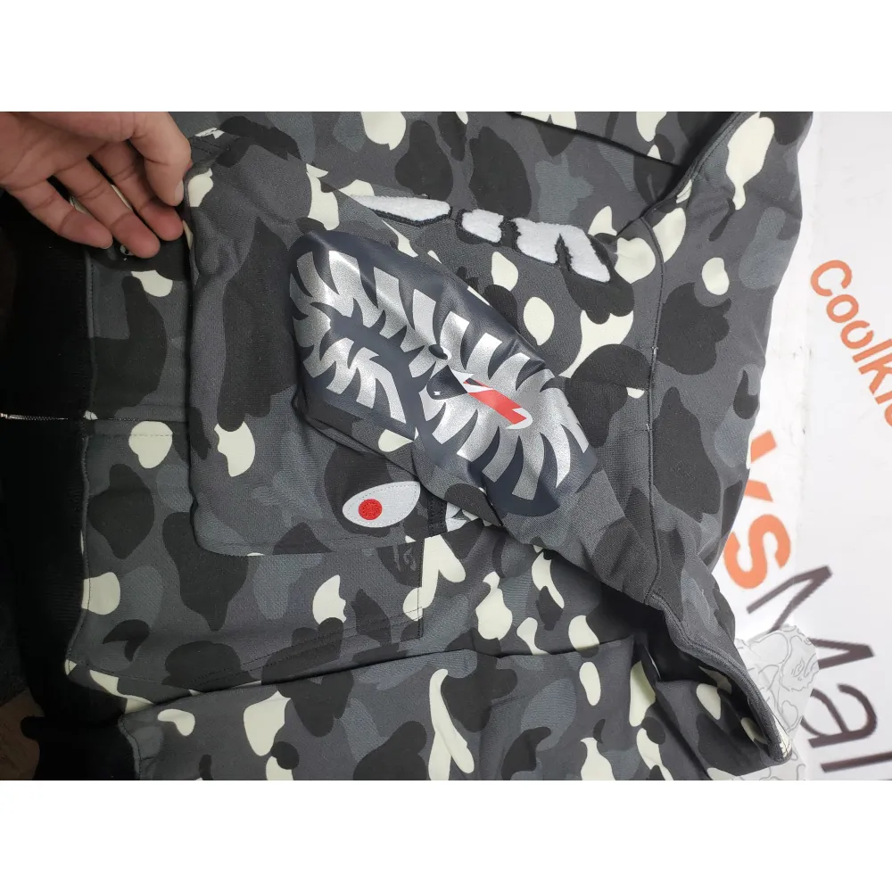 BAPE Color Camo Shark Full Zip Hoodie Black