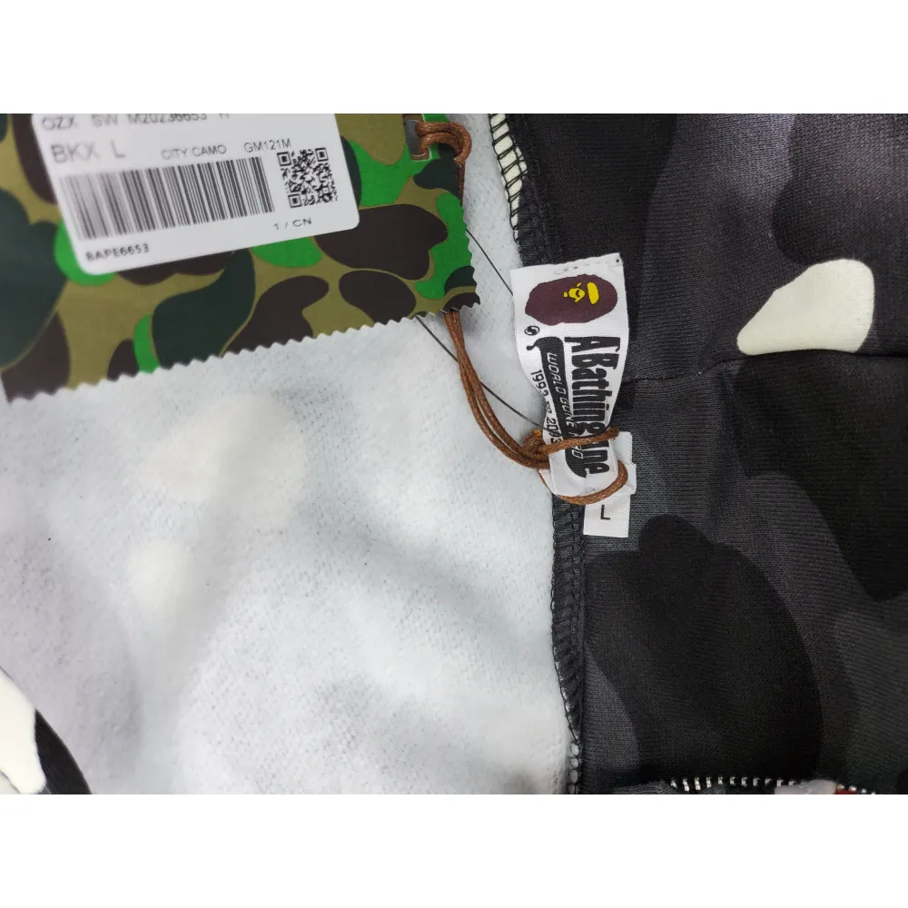 BAPE Color Camo Shark Full Zip Hoodie Black
