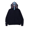 BAPE ABC Camo Shark Wide Fit Full Zip Double Hoodie Navy