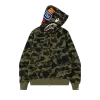 BAPE 1st Camo Shark Full Zip Hoodie Green