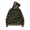 BAPE 1st Camo Shark Full Zip Hoodie Green