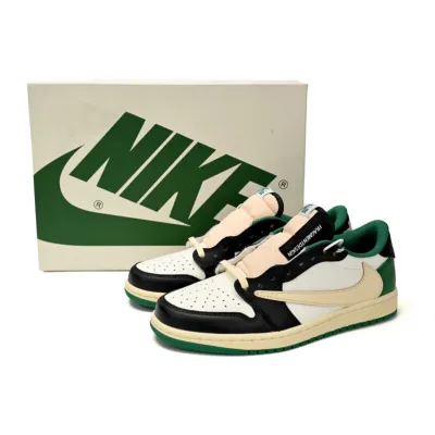 PKGoden Air Jordan 1 Low GET Travis Scott Black Green Barb,DM7866-128 01