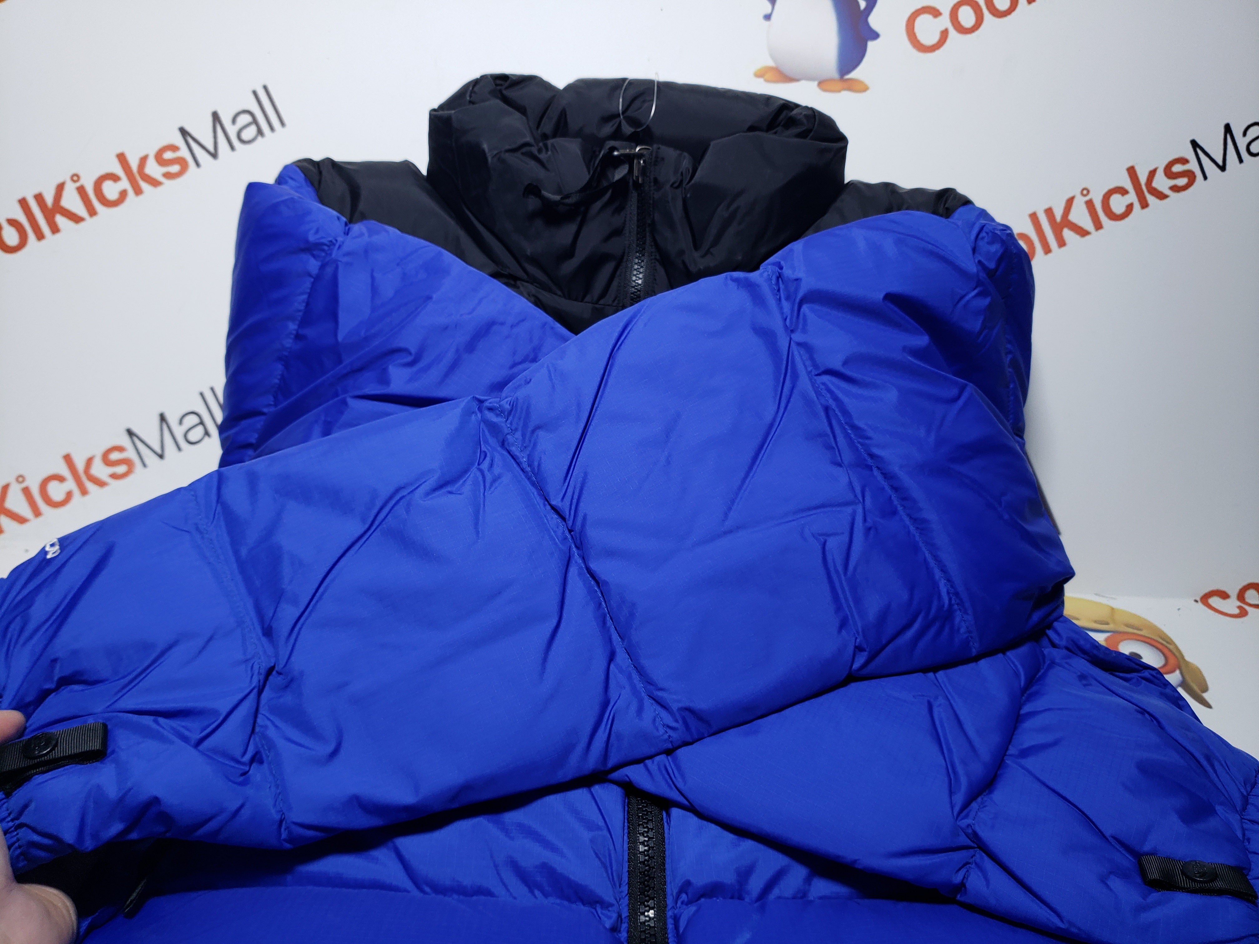 TheNorthFace Splicing White And Sky Blue