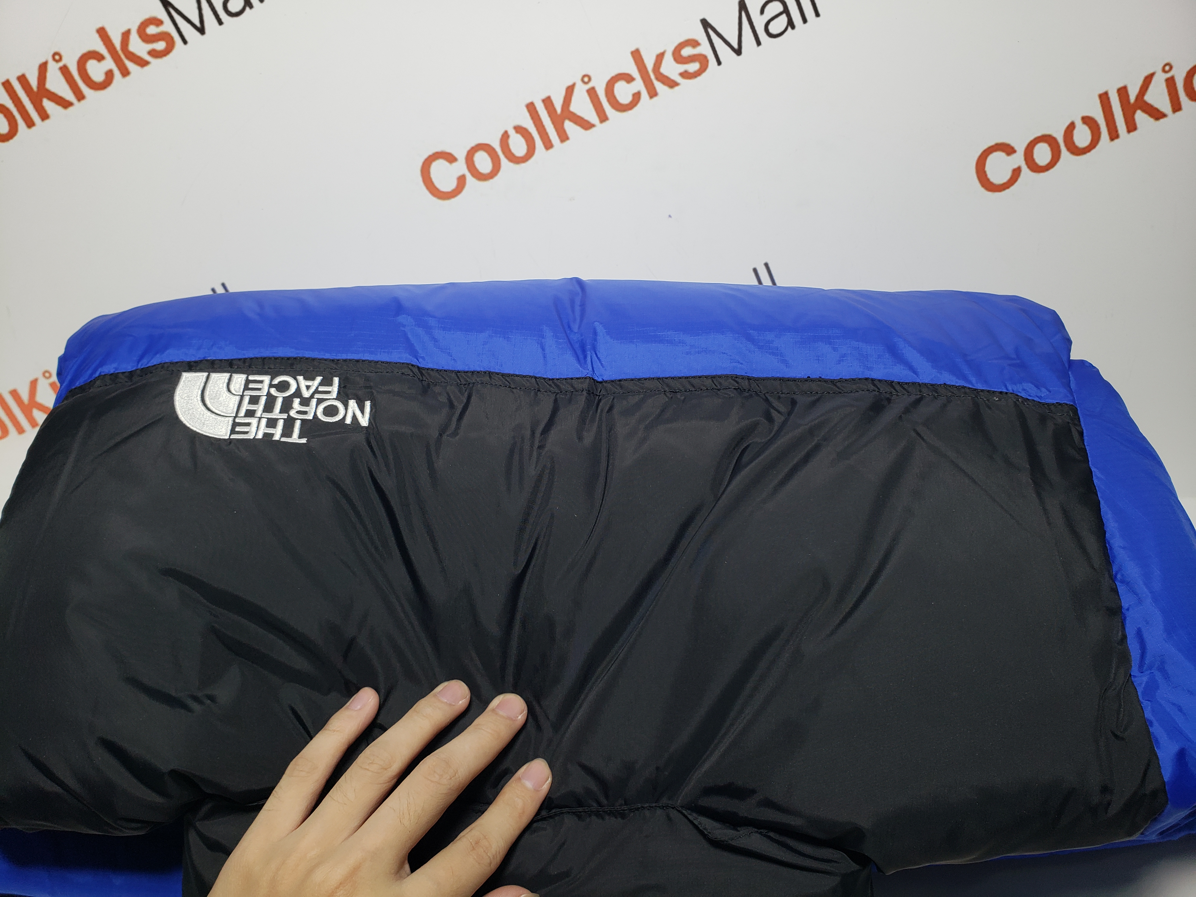 TheNorthFace Splicing White And Sky Blue