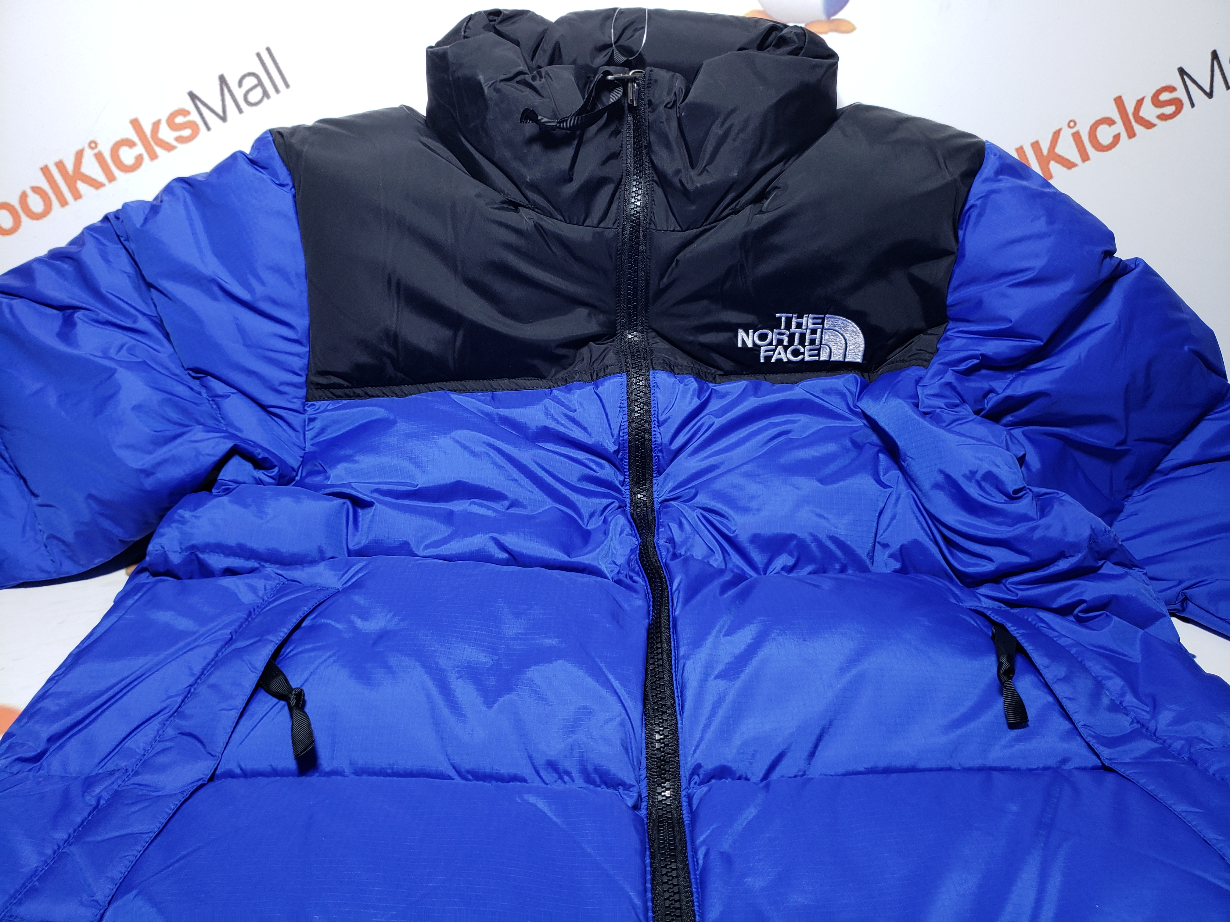 TheNorthFace Splicing White And Sky Blue