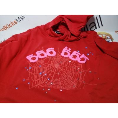 Sp5der Worldwide Red 555 Hoodie 02