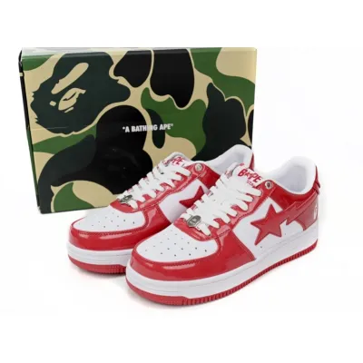G5 A Bathing Ape Bape Sta Low Red And White Mirror Surface,1170 191 022 01