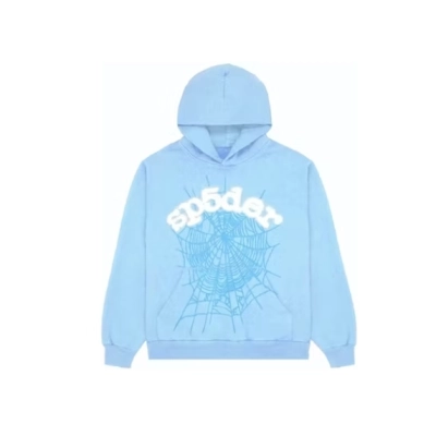 Sp5der Web Hoodie Sky Blue 01