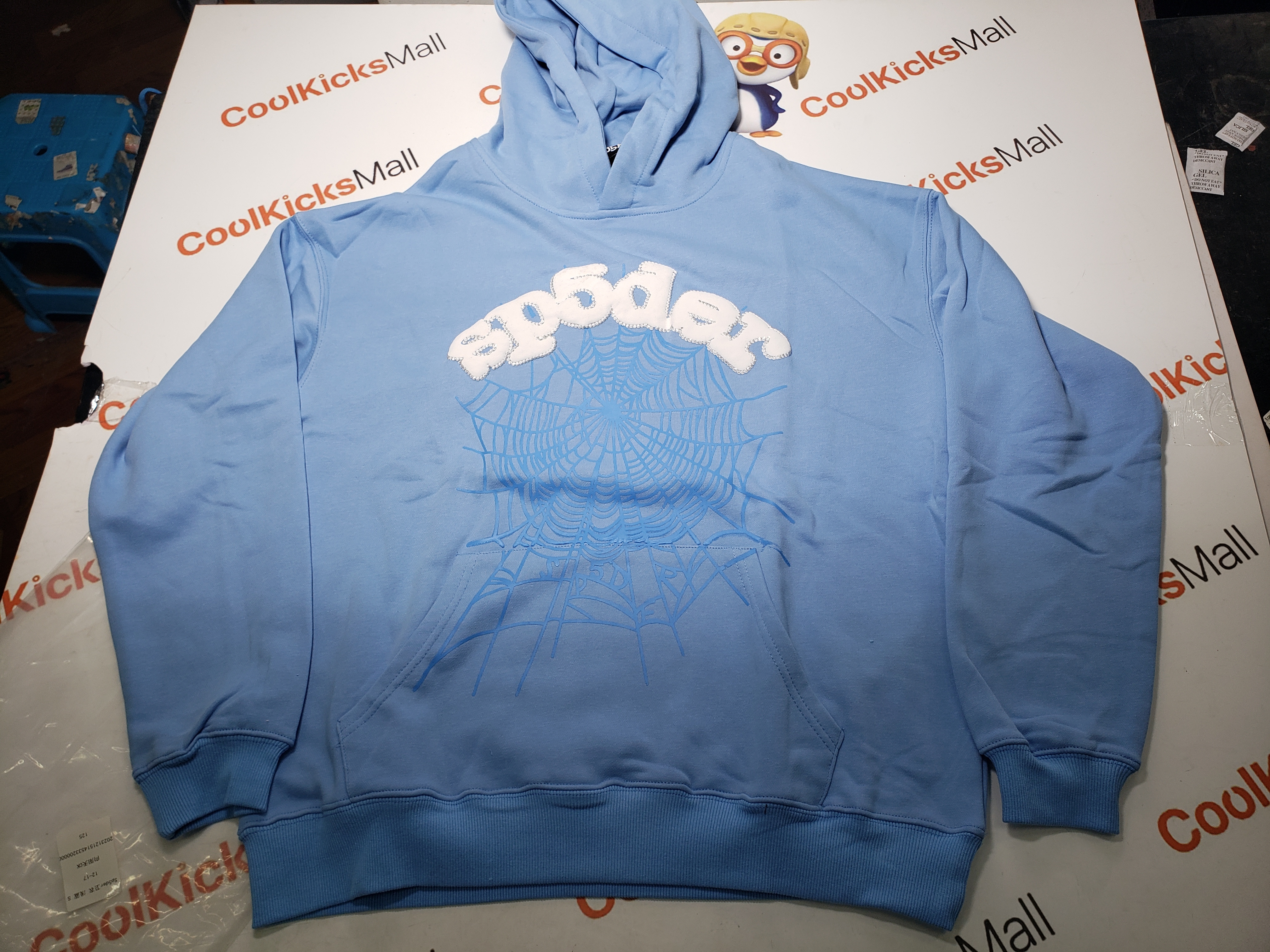 Sp5der Web Hoodie Sky Blue