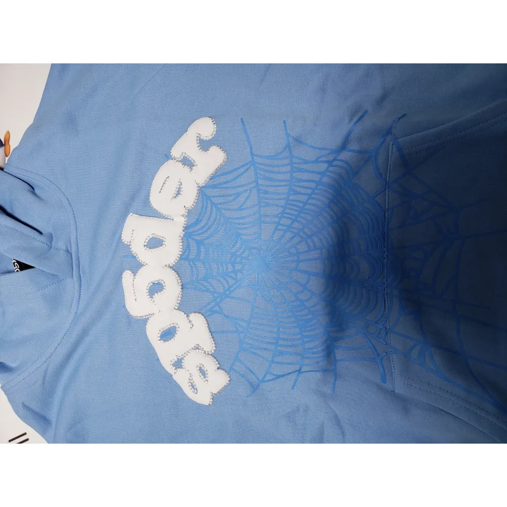 Sp5der Web Hoodie Sky Blue