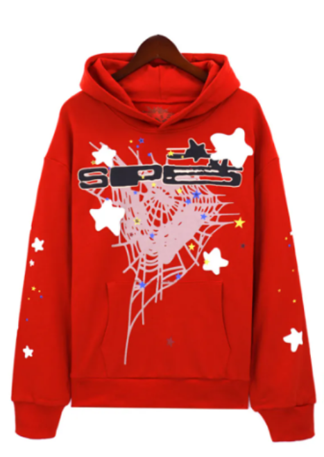 Sp5der Web star Hoodie Red