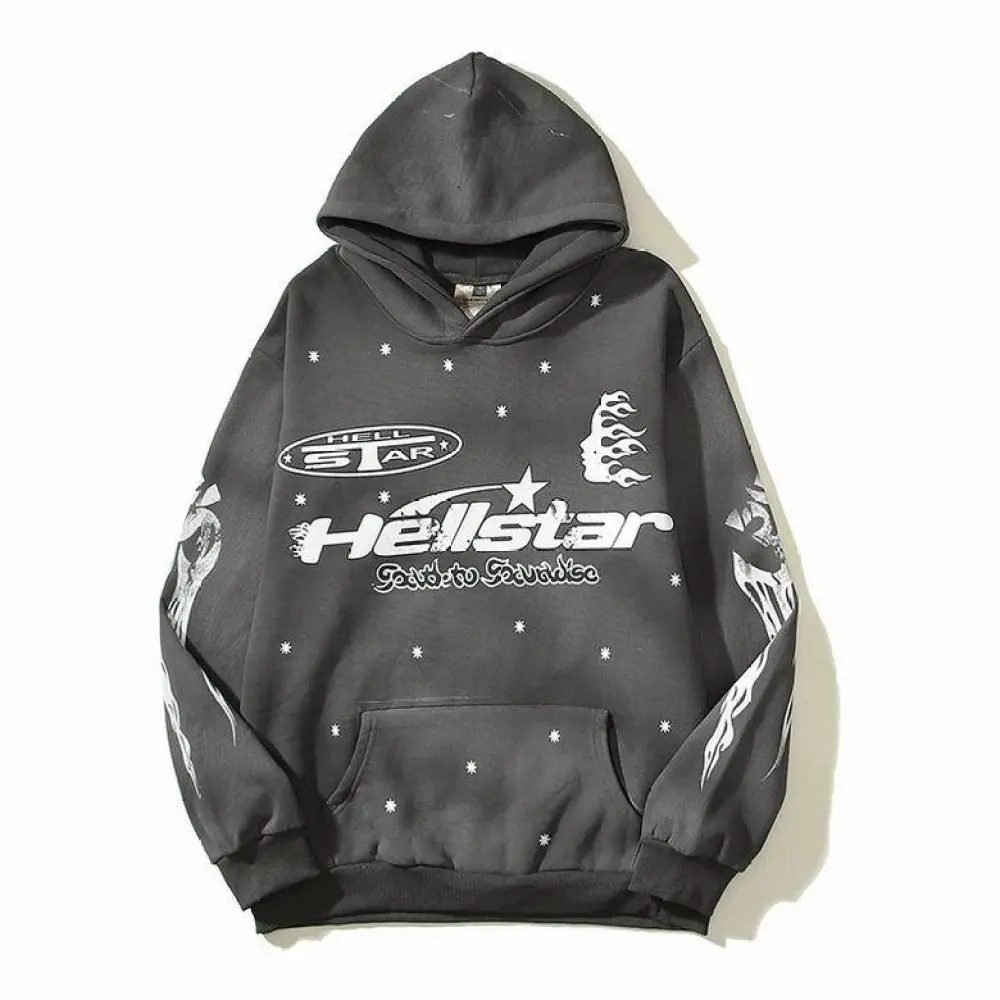 Hellstar Star Hoodie Grey
