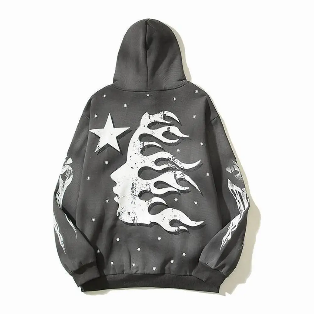 Hellstar Star Hoodie Grey