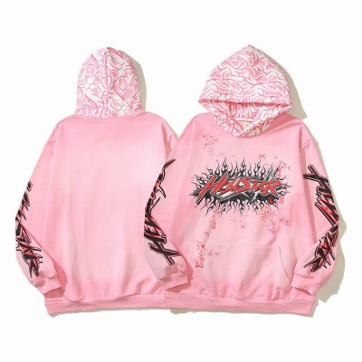 Hellstar Brainwashed Without Brain Hoodie Light Pink 01