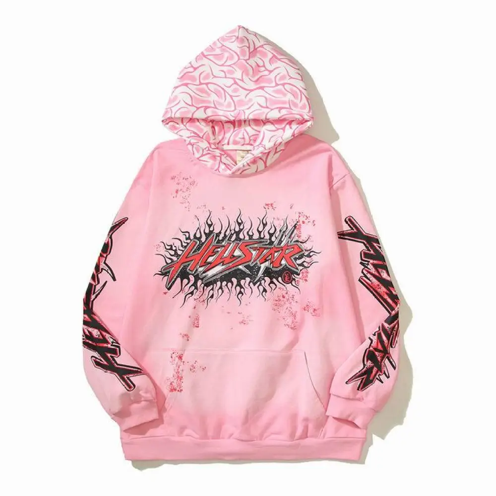 Hellstar Brainwashed Without Brain Hoodie Light Pink