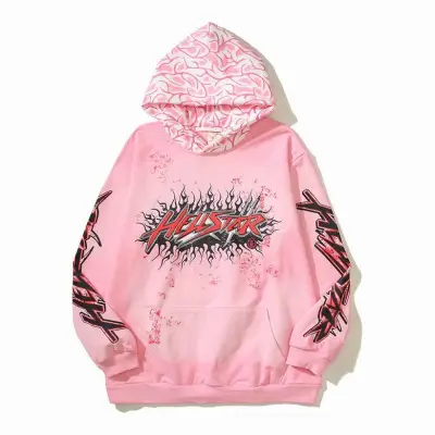 Hellstar Brainwashed Without Brain Hoodie Light Pink 02
