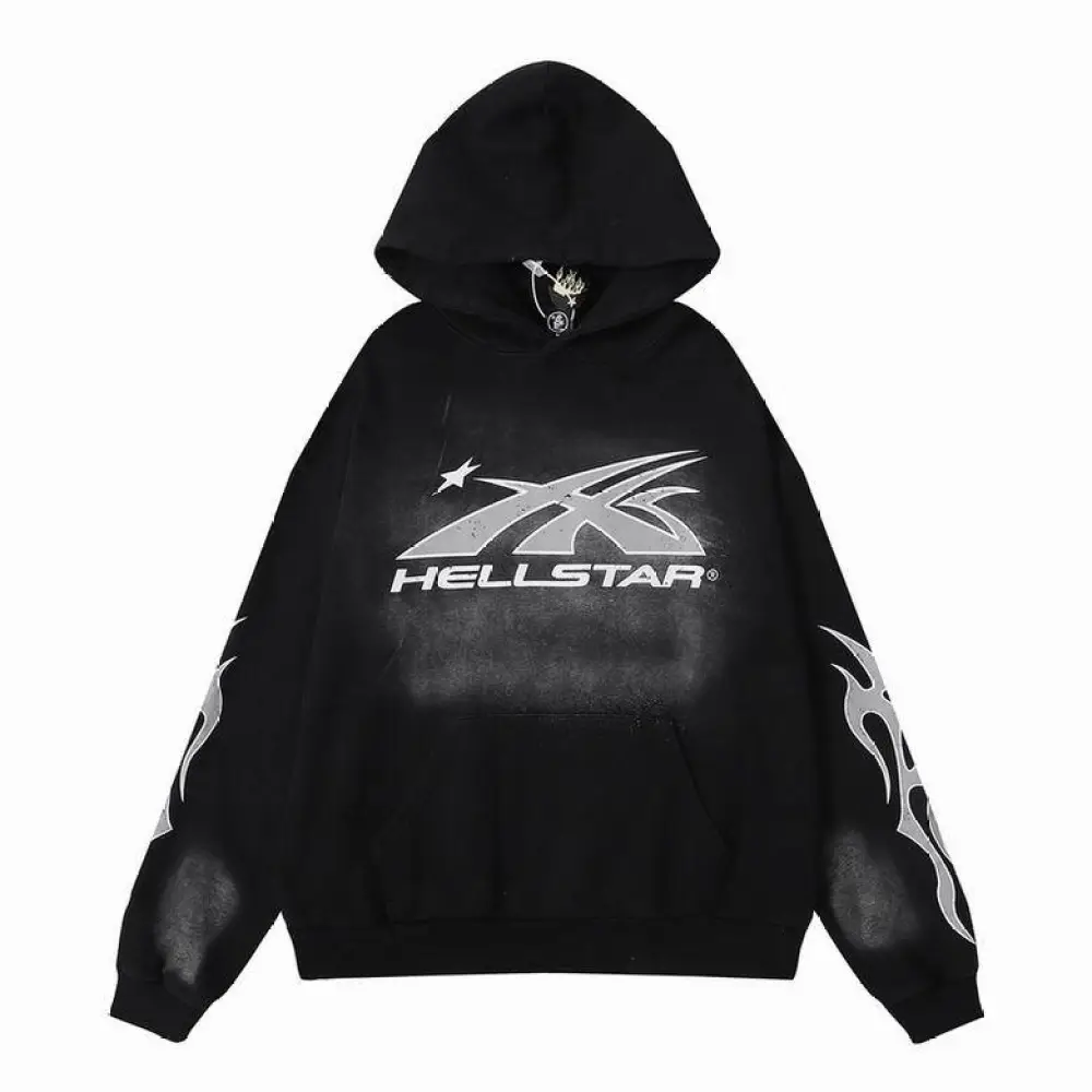 Hellstar Sport Hoodie Fire Black