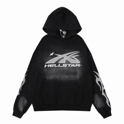 Hellstar Sport Hoodie Fire Black 02