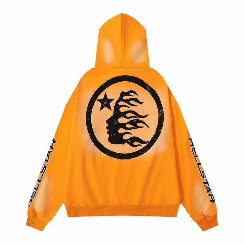 Hellstar Fire Orange Hoodie Orange 