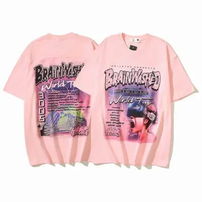 Hellstar Brainwashed World Tour T-Shirt Pink/Purple 01