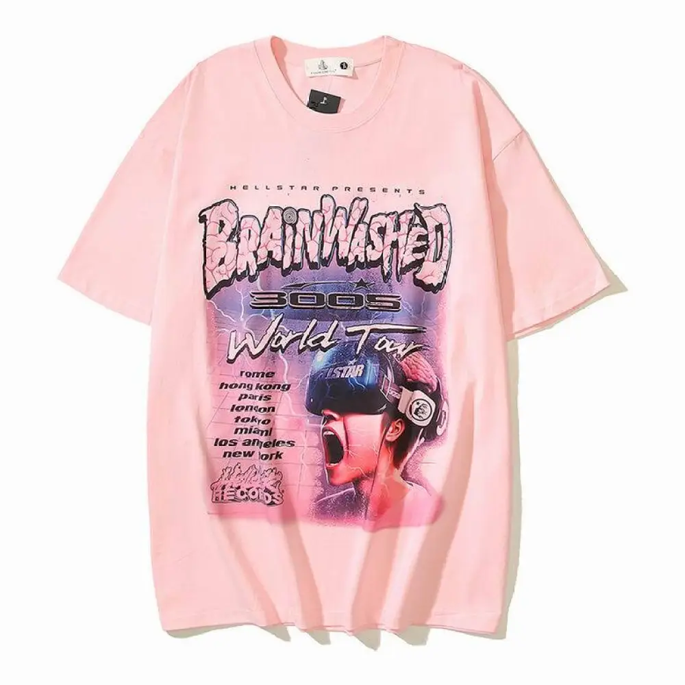 Hellstar Brainwashed World Tour T-Shirt Pink/Purple
