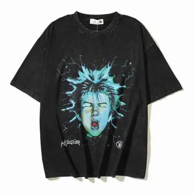 Hellstar Electric Kid T-Shirt Black/Blue 02