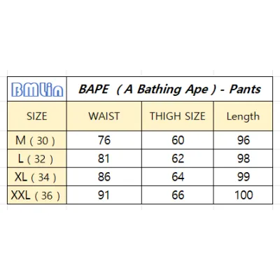 BAPE Pants Black 8912 02