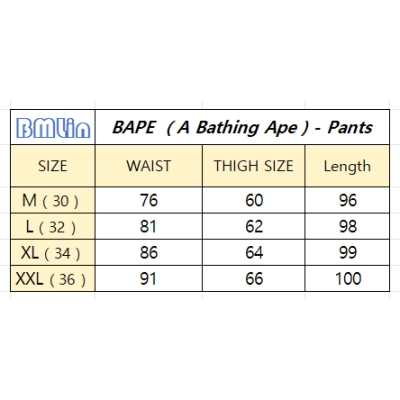 BAPE Pants Black 8912 02
