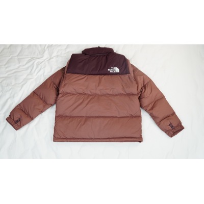 TheNorthFace Splicing White And Red Brown