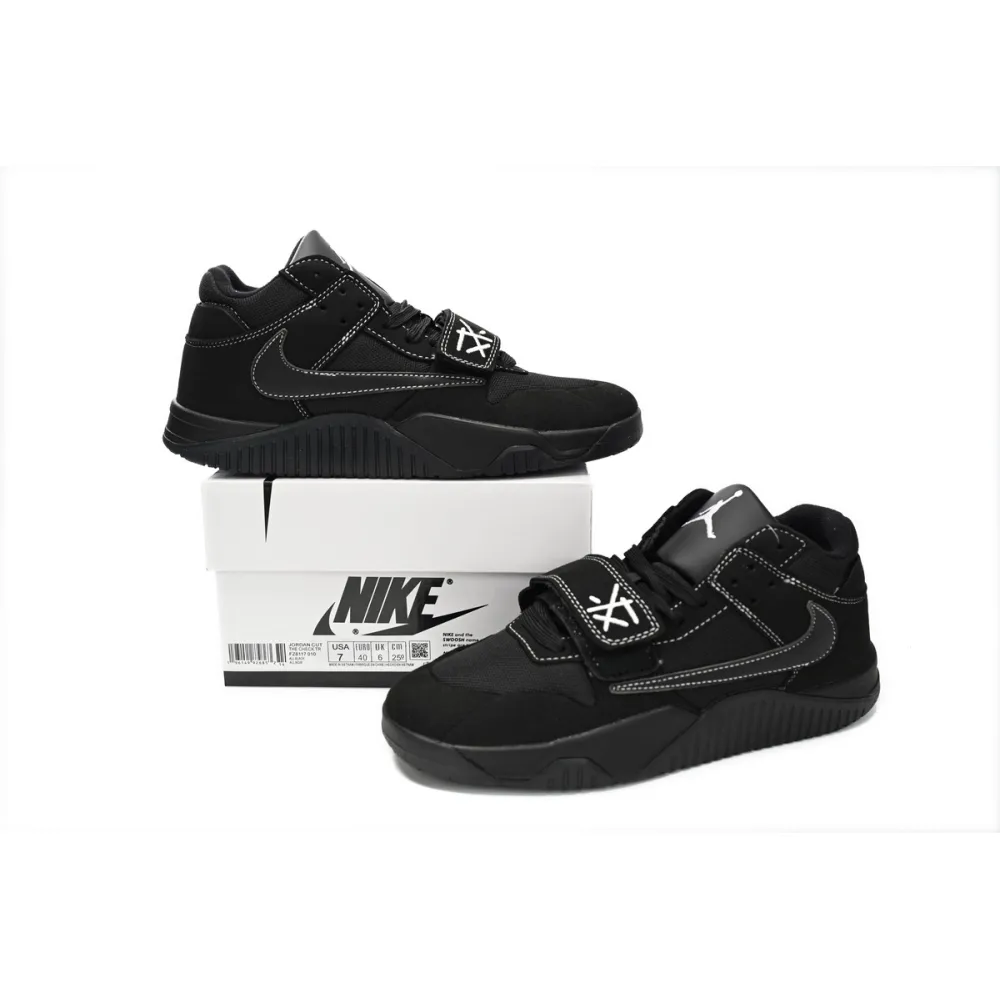 GET Travis Scott x Jordan Cut The Check Nice Kicks Black Knight,FZ8117-010