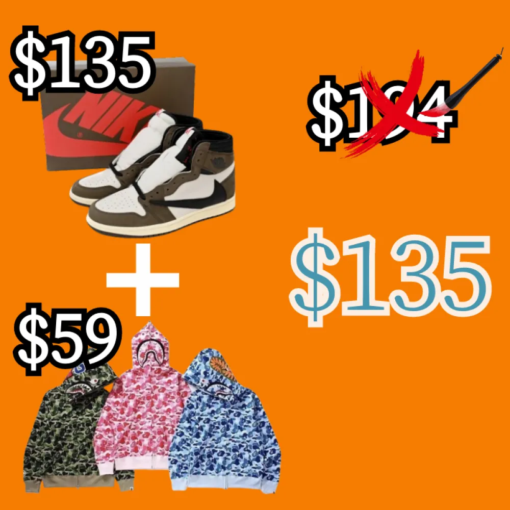 (Jordan1 Shoes + Free Hoodie)PKGoden Air Jordan1 + Sp5der Hoodie