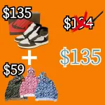 (Jordan1 Shoes + Free Hoodie)PKGoden Air Jordan1 + Sp5der Hoodie