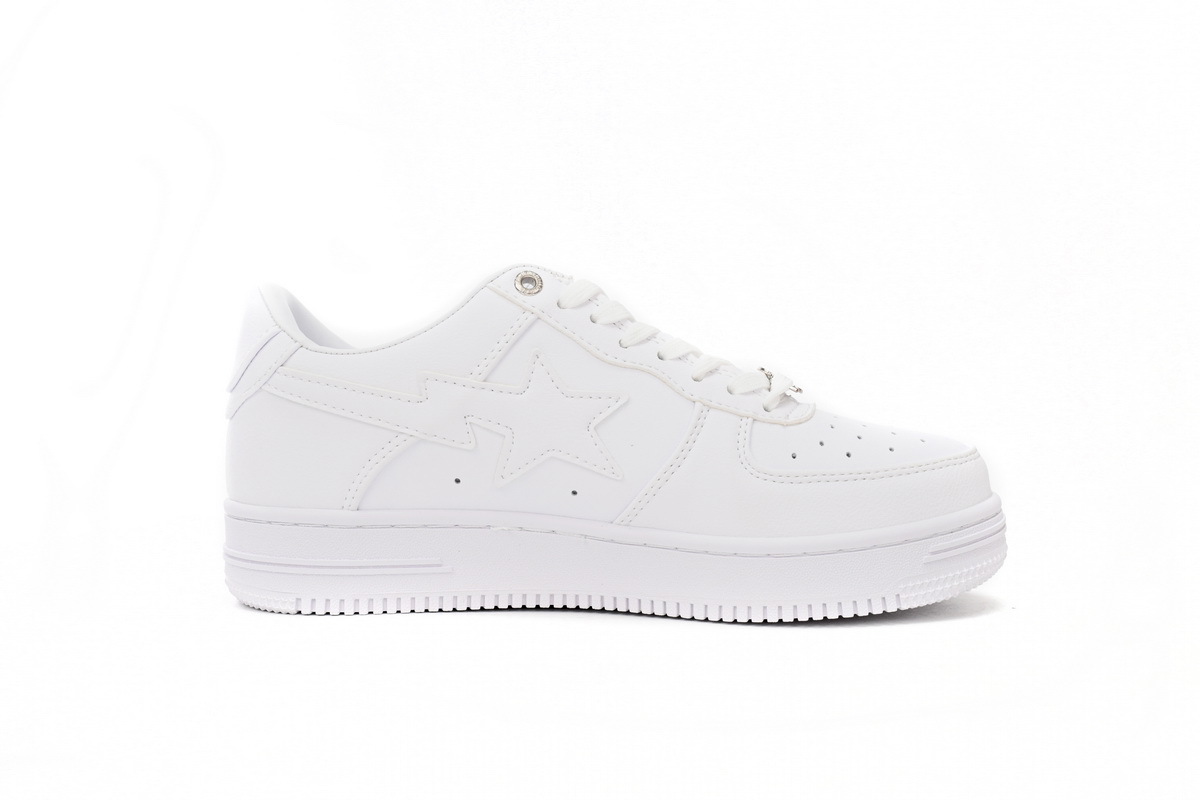 {20$ OFF, Litmited Time} Replica A Bathing Bapesta Sta Low M2 White Leather