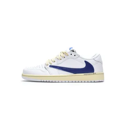 Special Sale Travis Scott x Air Jordan 1 Low White Blue  DH68369-186 01