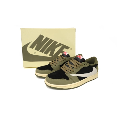 Special Sale Travis Scott x Air Jordan 1 Low GET "Black Olive"  DM7866-002 02