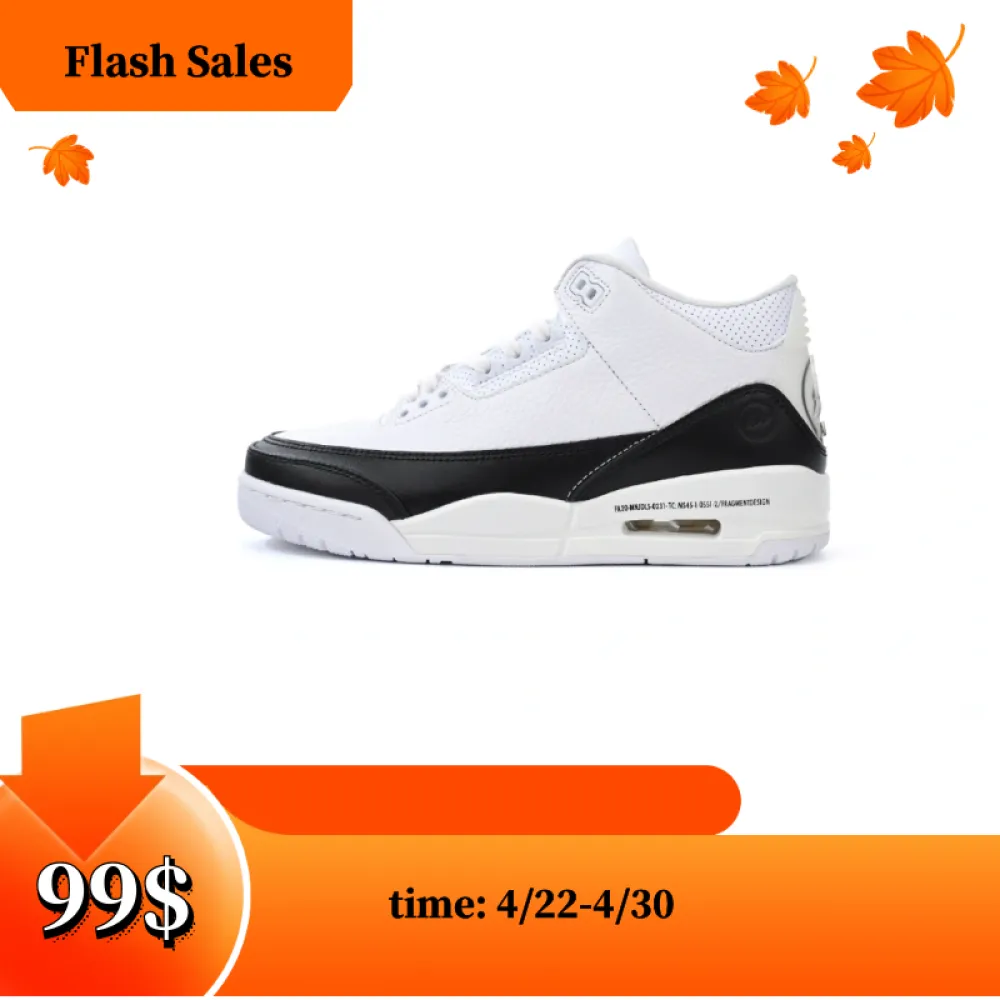 (Limited time sale) Coolkicks PKGoden Air Jordan 3 Retro Fragment,DA3595-100